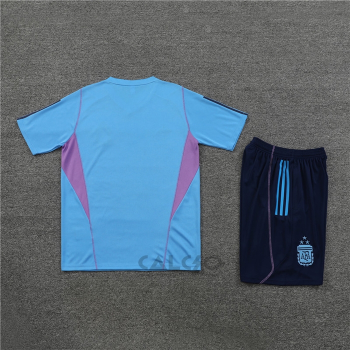 Tuta da Track Argentina Manica Corta 2023-2024 Blu Scuro - Pantaloncini